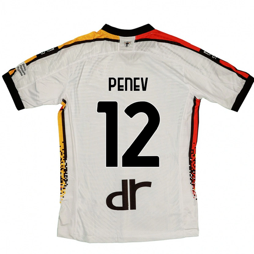 Danxen Kid Plamen Penev #12 White Black Away Jersey 2024/25 T-Shirt