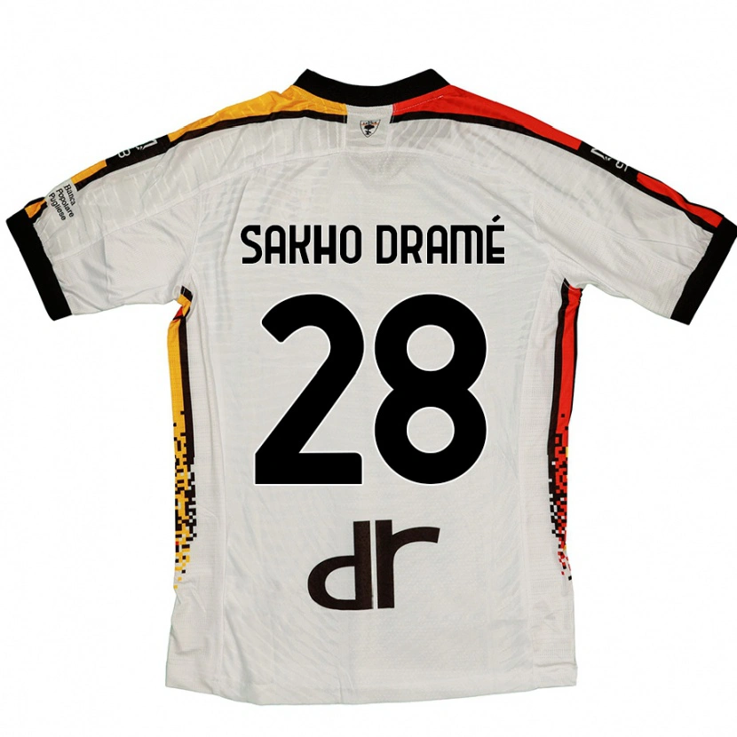 Danxen Kid Samba Sakho Dramé #28 White Black Away Jersey 2024/25 T-Shirt