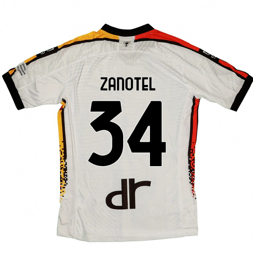 Danxen Kid Giovanni Zanotel #34 White Black Away Jersey 2024/25 T-Shirt