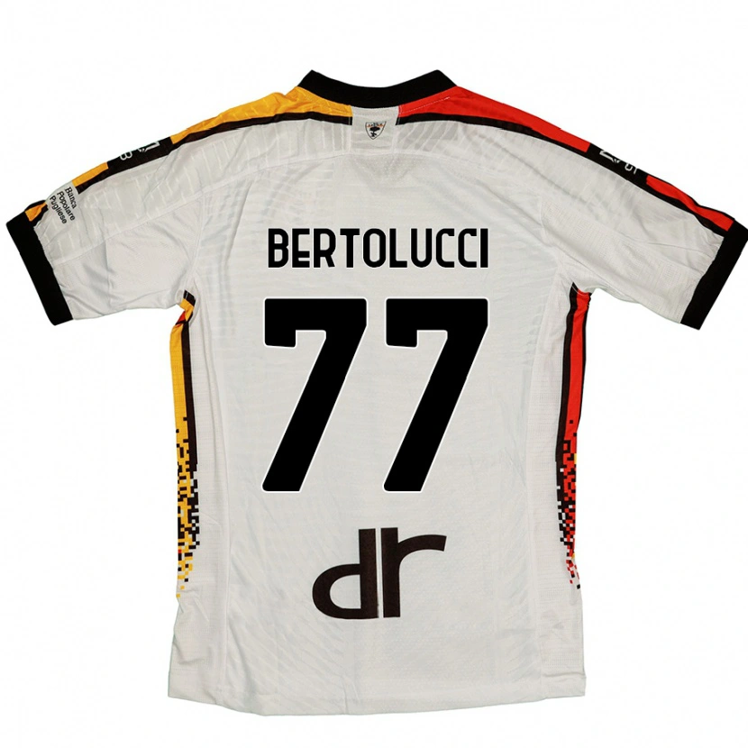 Danxen Kid Sandro Bertolucci #77 White Black Away Jersey 2024/25 T-Shirt