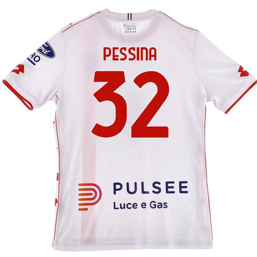 Danxen Kid Matteo Pessina #32 White Red Away Jersey 2024/25 T-Shirt