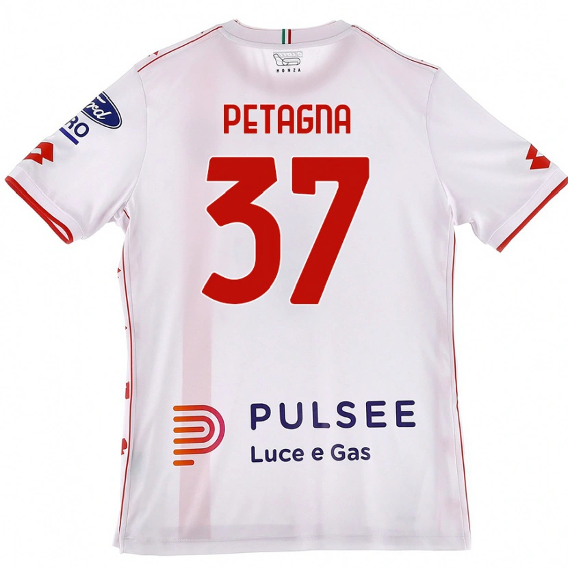 Danxen Kid Andrea Petagna #37 White Red Away Jersey 2024/25 T-Shirt