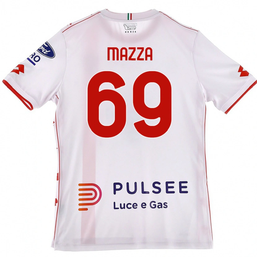 Danxen Kid Andrea Mazza #69 White Red Away Jersey 2024/25 T-Shirt