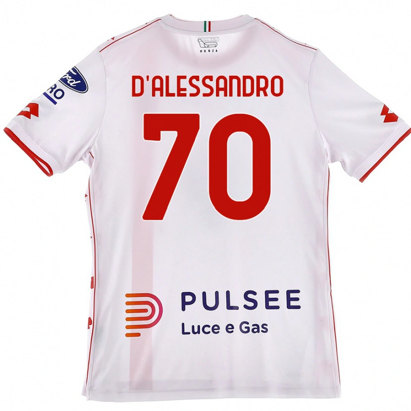 Danxen Kid Marco D'alessandro #70 White Red Away Jersey 2024/25 T-Shirt