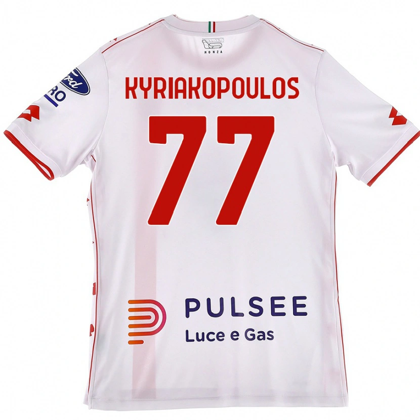 Danxen Kid Georgios Kyriakopoulos #77 White Red Away Jersey 2024/25 T-Shirt