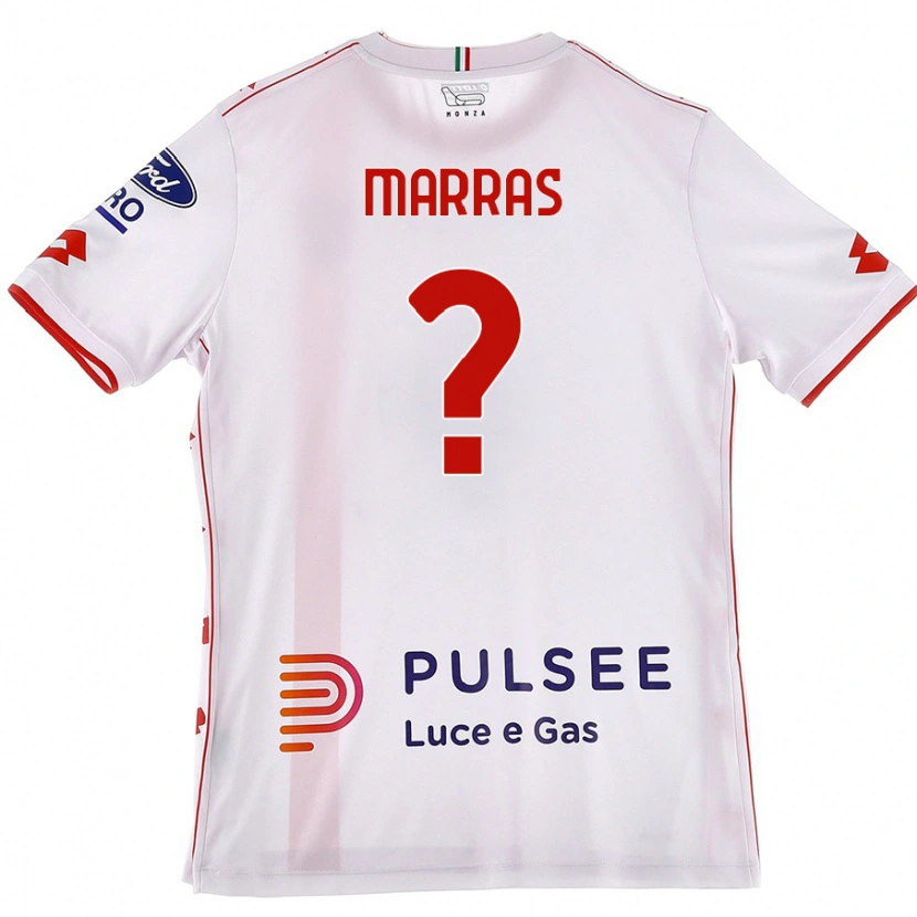 Danxen Kid Tommaso Marras #0 White Red Away Jersey 2024/25 T-Shirt