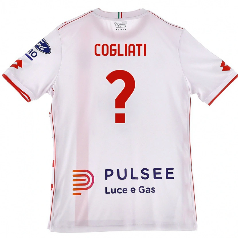 Danxen Kid Andrea Cogliati #0 White Red Away Jersey 2024/25 T-Shirt