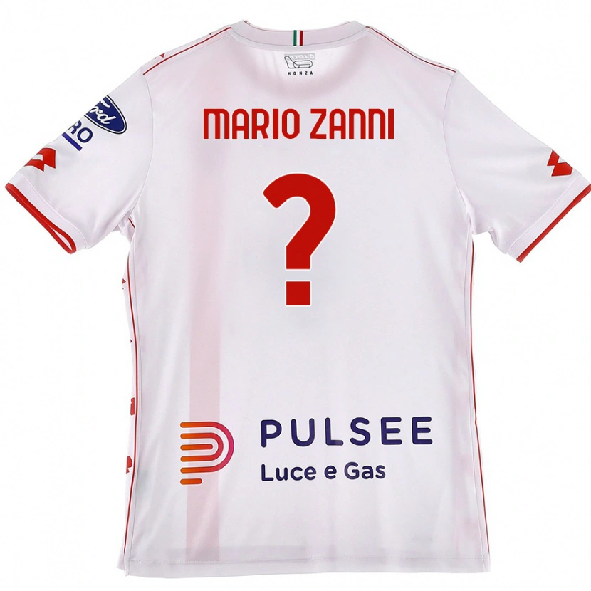 Danxen Kid Mario Zanni #0 White Red Away Jersey 2024/25 T-Shirt