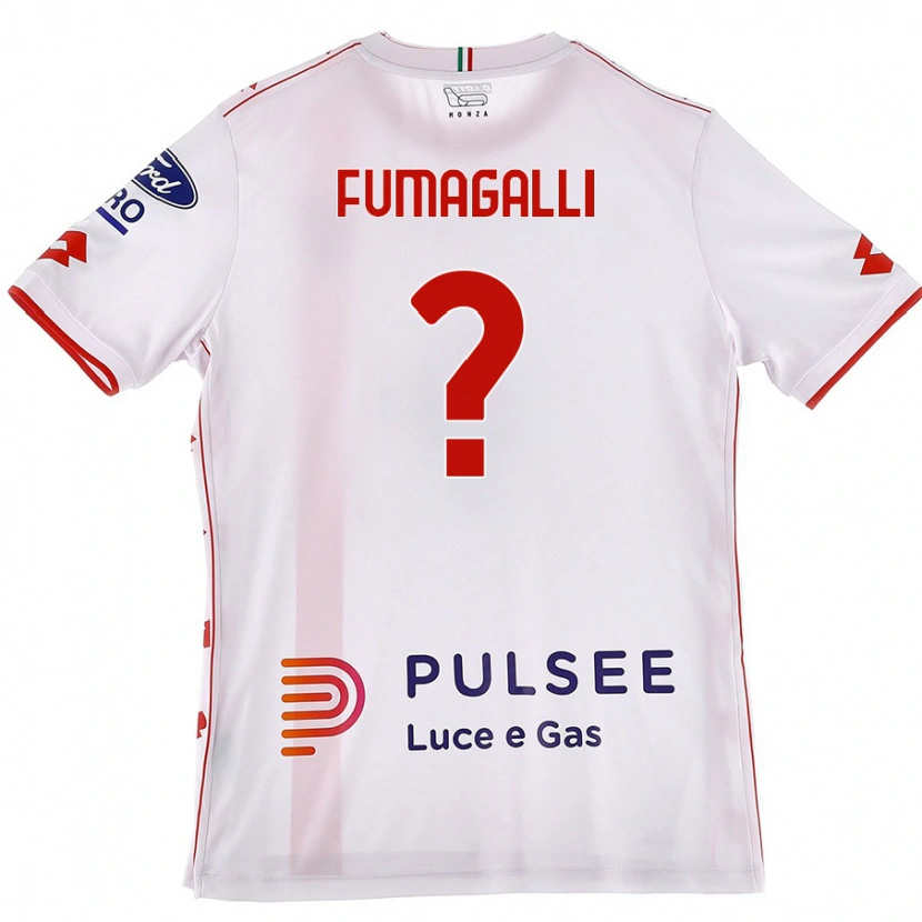 Danxen Kid Valerio Fumagalli #0 White Red Away Jersey 2024/25 T-Shirt