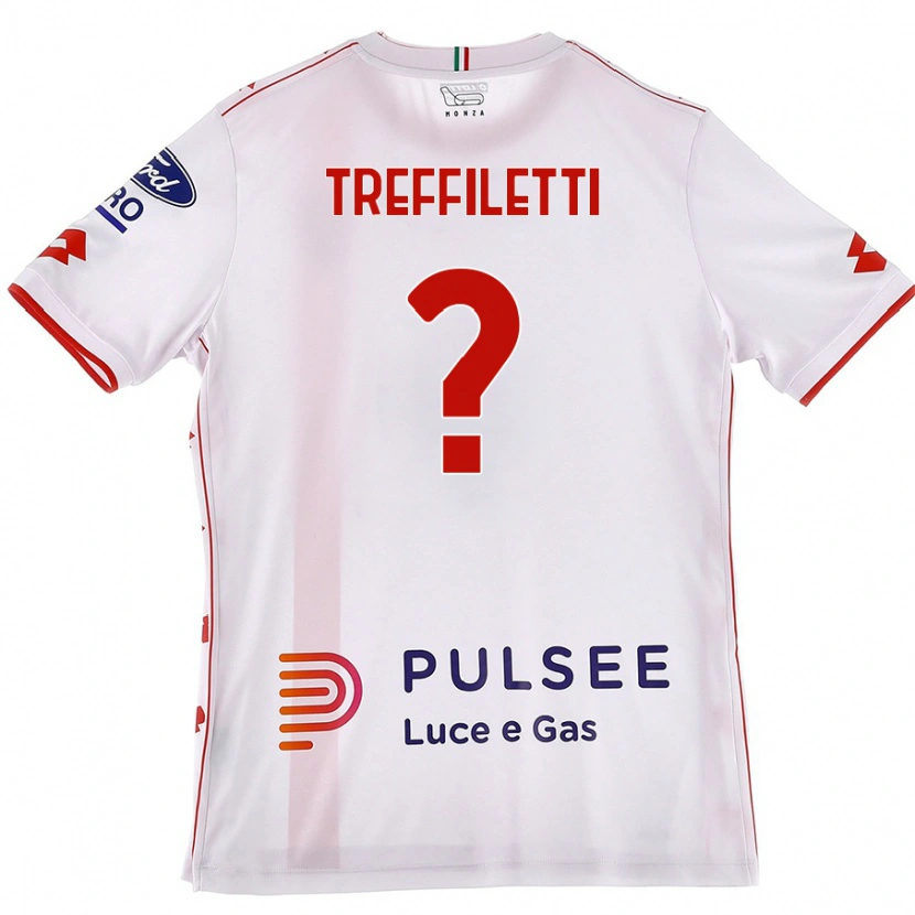 Danxen Kid Danilo Treffiletti #0 White Red Away Jersey 2024/25 T-Shirt