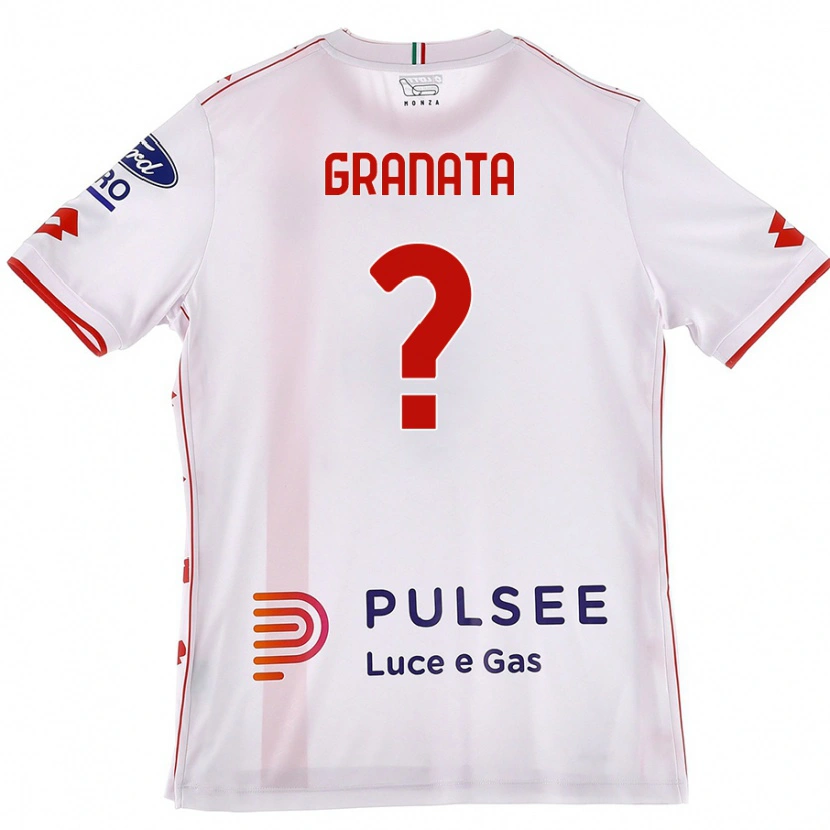 Danxen Kid Giorgio Granata #0 White Red Away Jersey 2024/25 T-Shirt