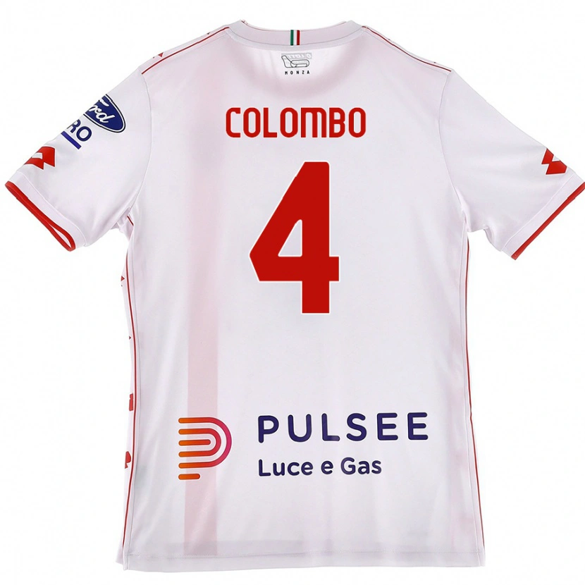 Danxen Kid Leonardo Colombo #4 White Red Away Jersey 2024/25 T-Shirt