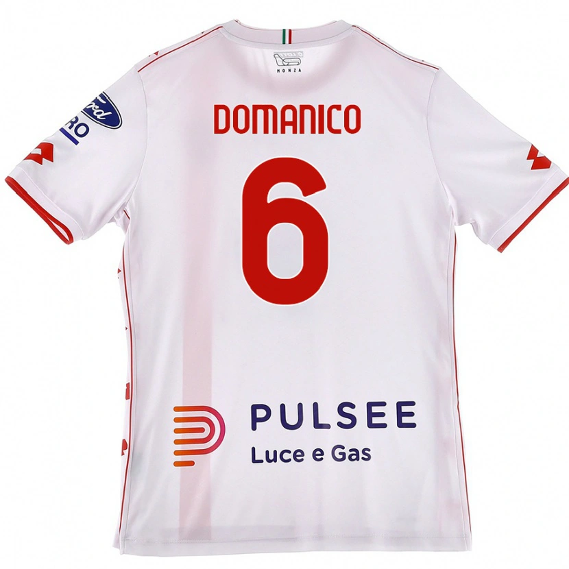 Danxen Kid Saverio Domanico #6 White Red Away Jersey 2024/25 T-Shirt