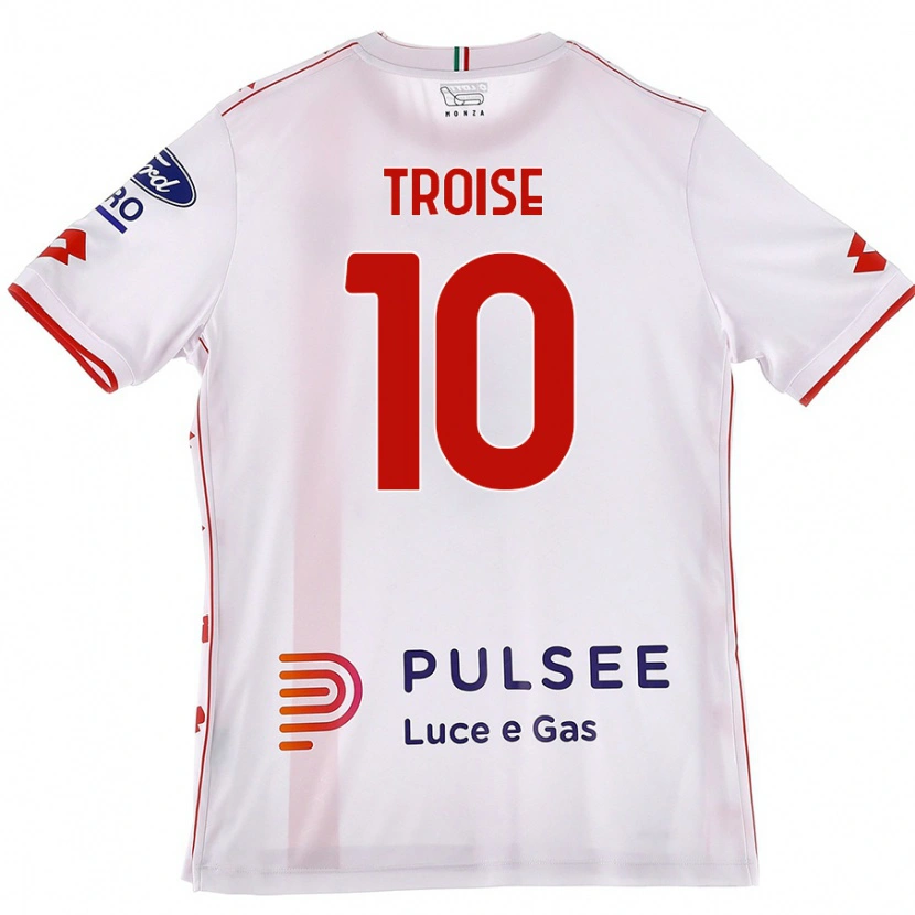 Danxen Kid Antonio Troise #10 White Red Away Jersey 2024/25 T-Shirt