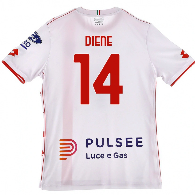 Danxen Kid Abdou Diene #14 White Red Away Jersey 2024/25 T-Shirt