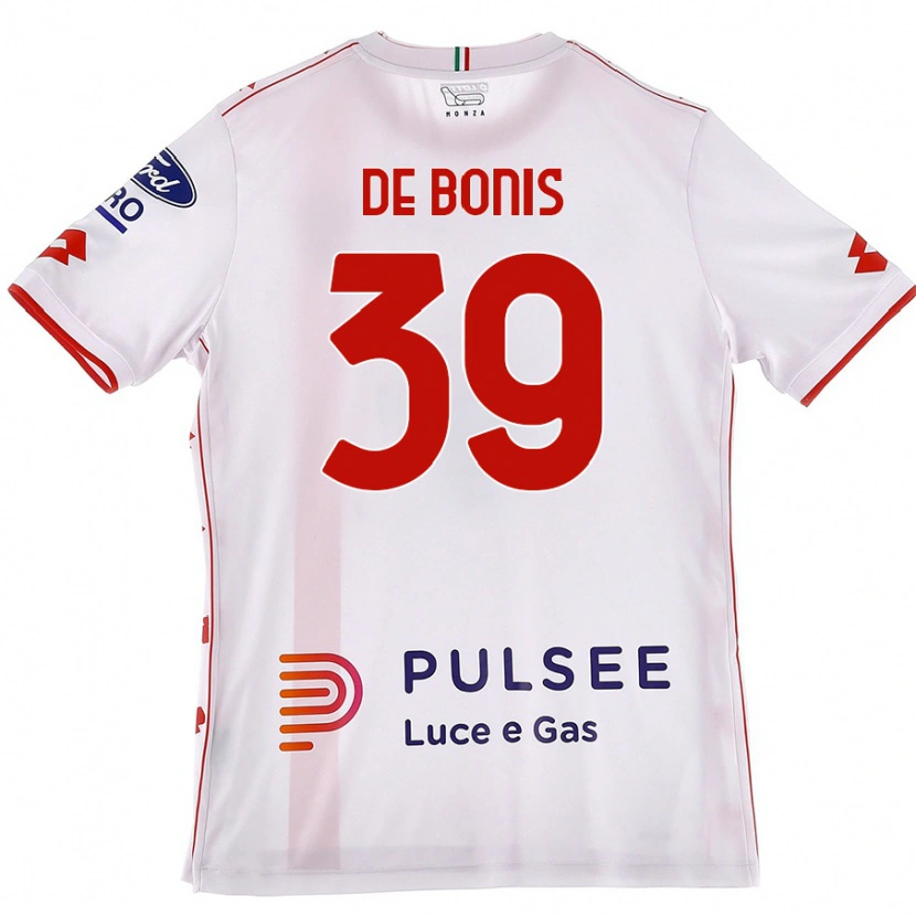 Danxen Kid Andrea De Bonis #39 White Red Away Jersey 2024/25 T-Shirt