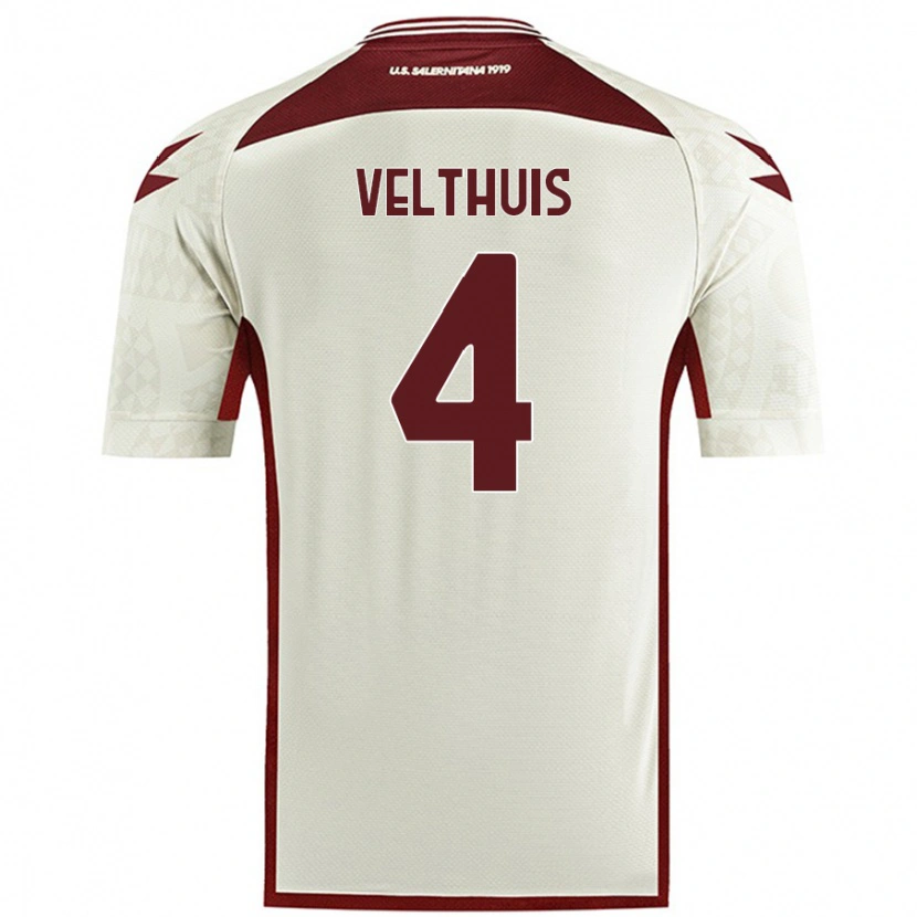 Danxen Kid Tijs Velthuis #4 Cream Color Away Jersey 2024/25 T-Shirt