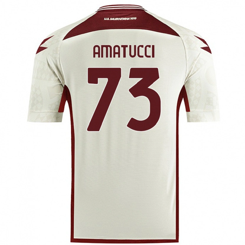 Danxen Kid Lorenzo Amatucci #73 Cream Color Away Jersey 2024/25 T-Shirt