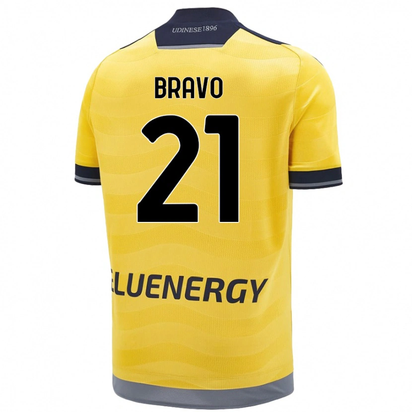 Danxen Kid Iker Bravo #21 Golden Away Jersey 2024/25 T-Shirt