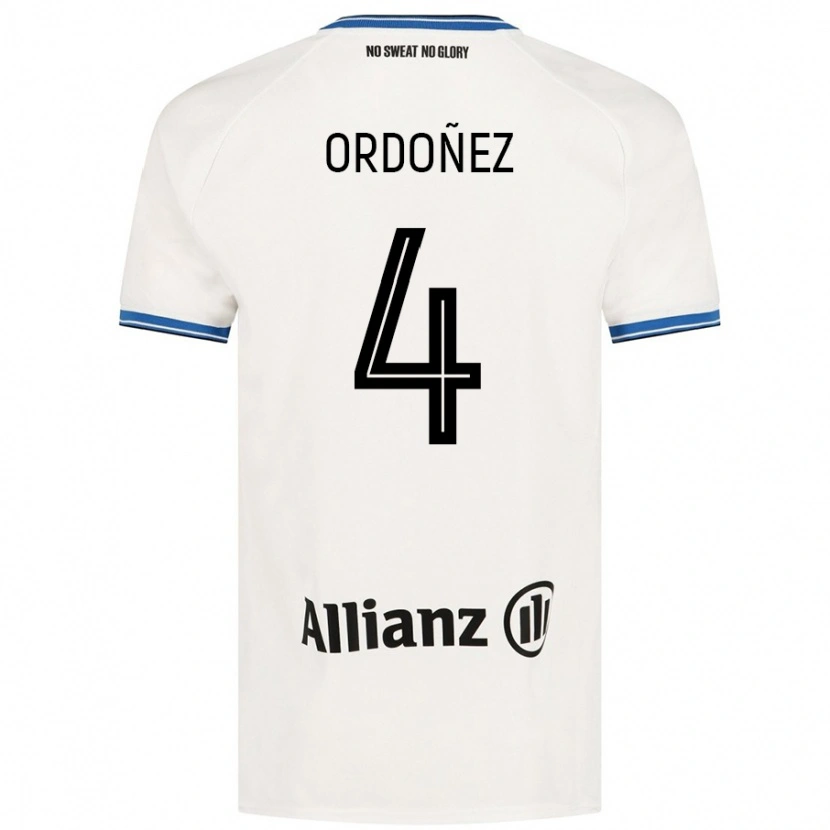 Danxen Kid Joel Ordóñez #4 White Away Jersey 2024/25 T-Shirt