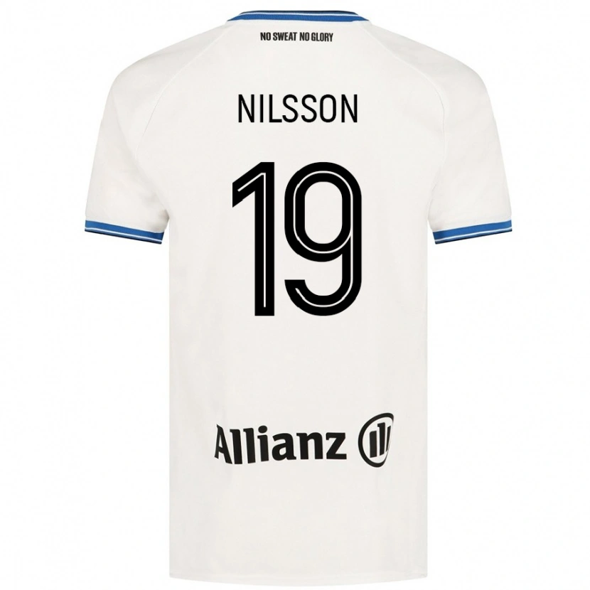 Danxen Kid Gustaf Nilsson #19 White Away Jersey 2024/25 T-Shirt