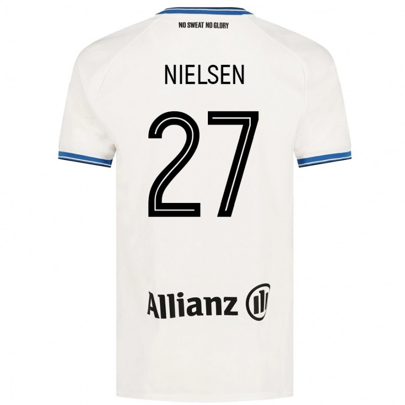 Danxen Kid Casper Nielsen #27 White Away Jersey 2024/25 T-Shirt