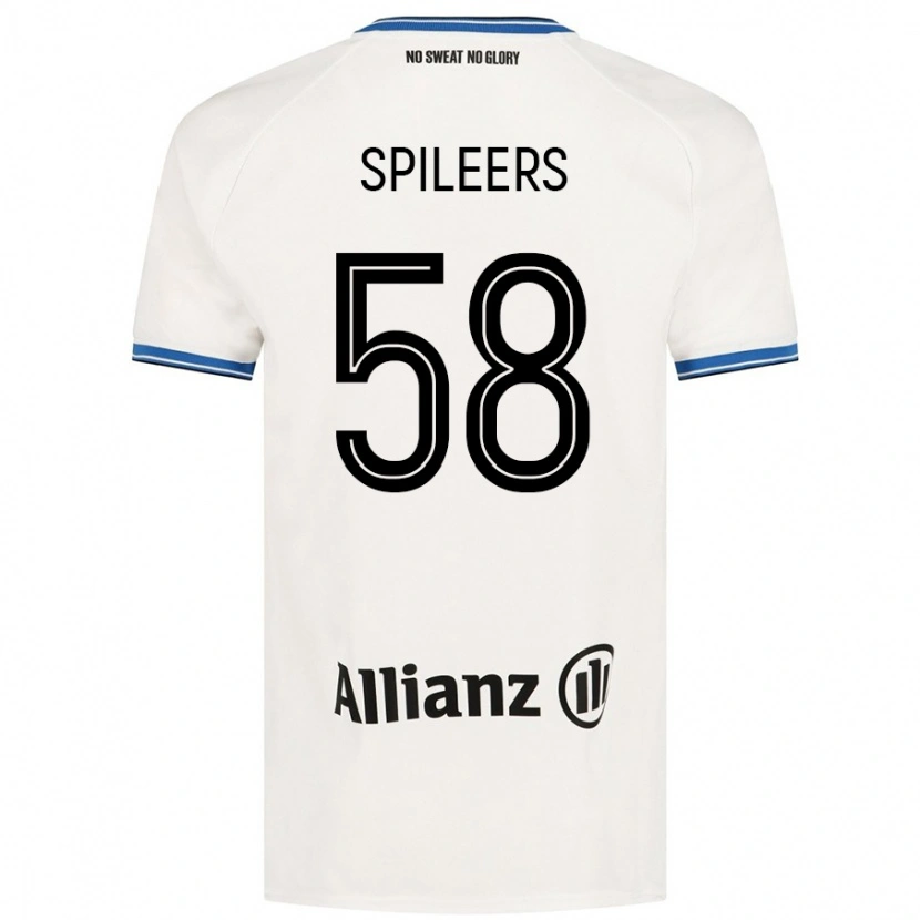 Danxen Kid Jorne Spileers #58 White Away Jersey 2024/25 T-Shirt