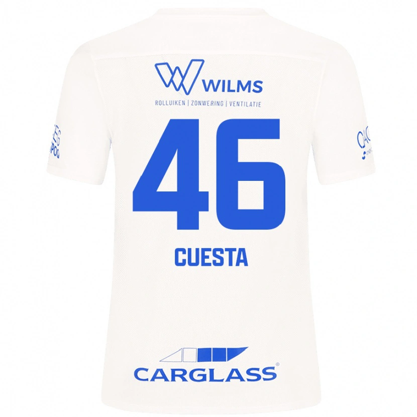 Danxen Kid Carlos Cuesta #46 White Away Jersey 2024/25 T-Shirt