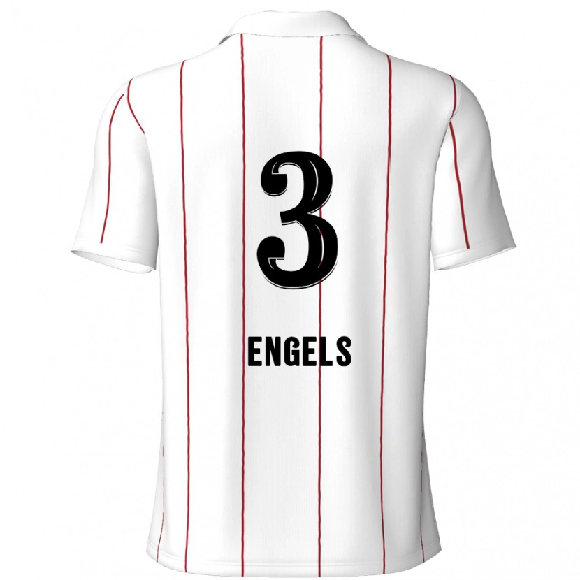 Danxen Kid Björn Engels #3 White Black Away Jersey 2024/25 T-Shirt