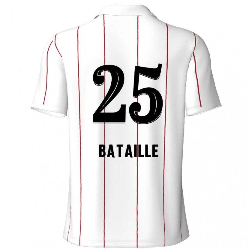 Danxen Kid Jelle Bataille #25 White Black Away Jersey 2024/25 T-Shirt