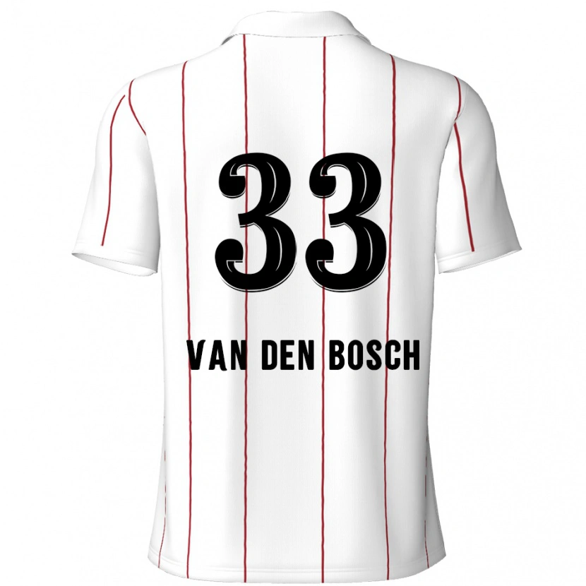 Danxen Kid Zeno Van Den Bosch #33 White Black Away Jersey 2024/25 T-Shirt