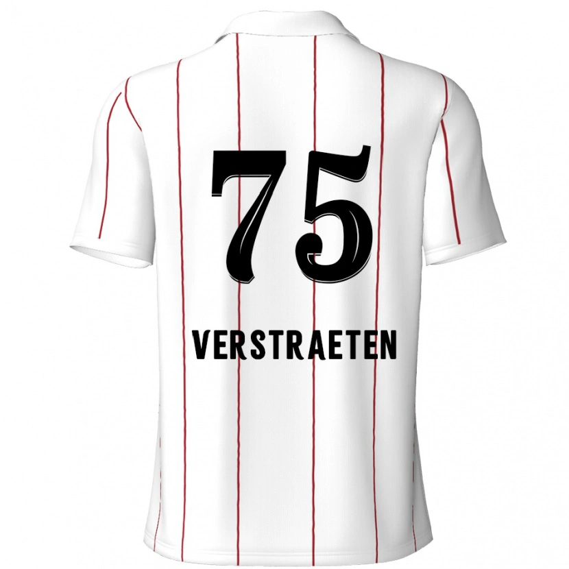 Danxen Kid Andreas Verstraeten #75 White Black Away Jersey 2024/25 T-Shirt