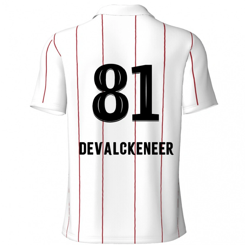 Danxen Kid Niels Devalckeneer #81 White Black Away Jersey 2024/25 T-Shirt