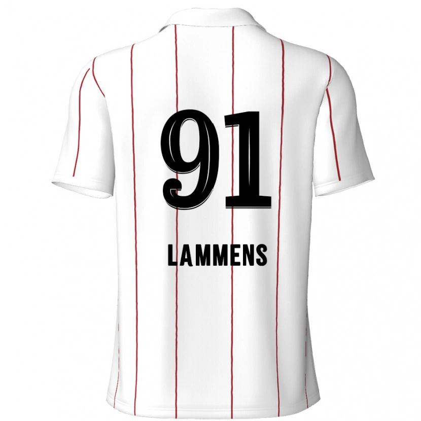 Danxen Kid Senne Lammens #91 White Black Away Jersey 2024/25 T-Shirt