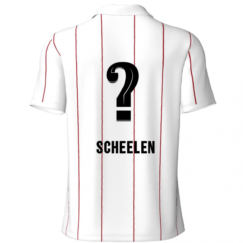 Danxen Kid Thijme Scheelen #0 White Black Away Jersey 2024/25 T-Shirt