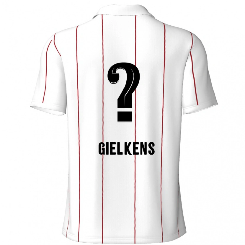 Danxen Kid Mathijs Gielkens #0 White Black Away Jersey 2024/25 T-Shirt