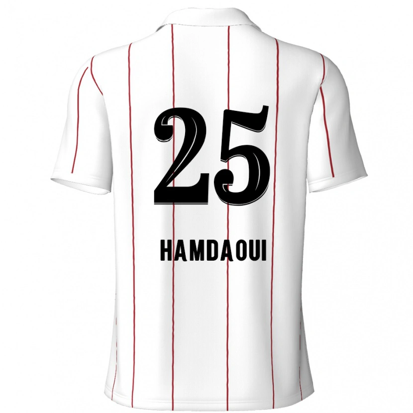 Danxen Kid Youssef Hamdaoui #25 White Black Away Jersey 2024/25 T-Shirt