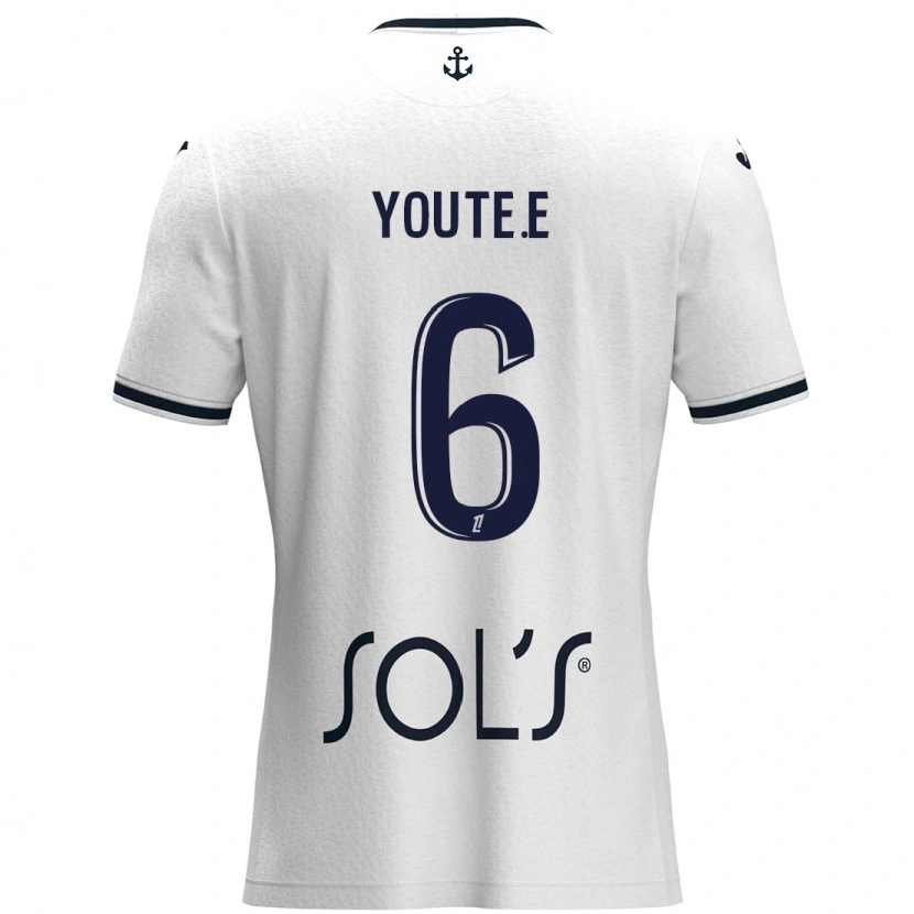 Danxen Kid Étienne Youté Kinkoué #6 White Dark Blue Away Jersey 2024/25 T-Shirt