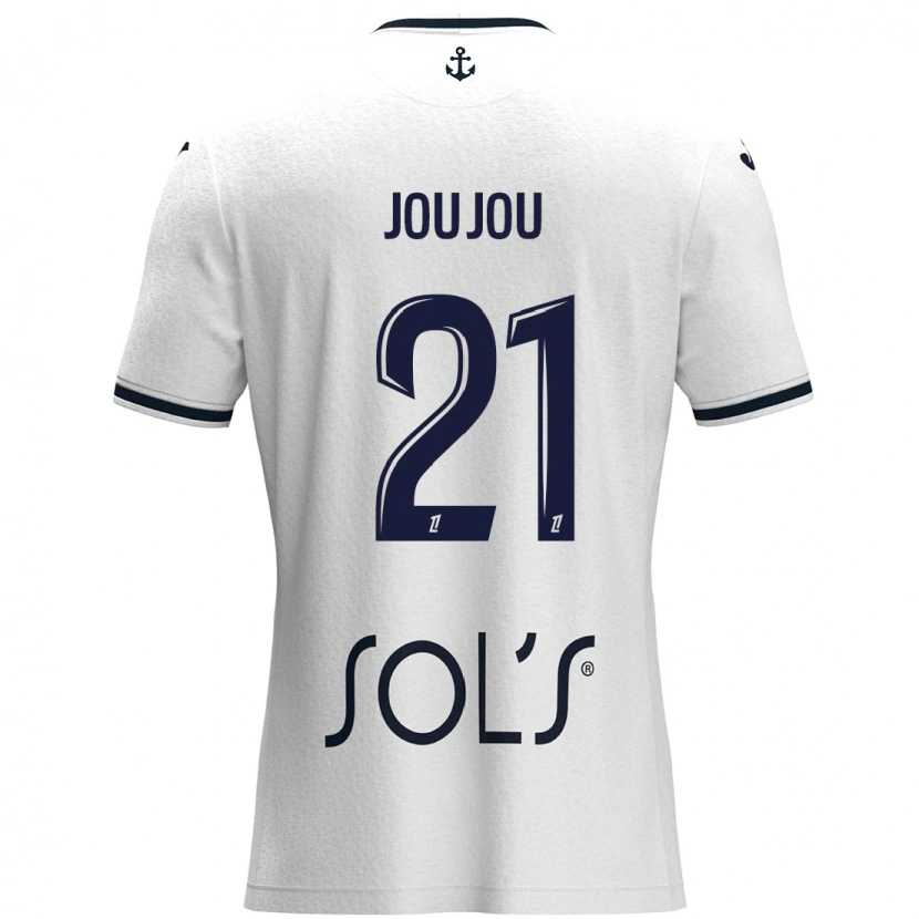 Danxen Kid Antoine Joujou #21 White Dark Blue Away Jersey 2024/25 T-Shirt