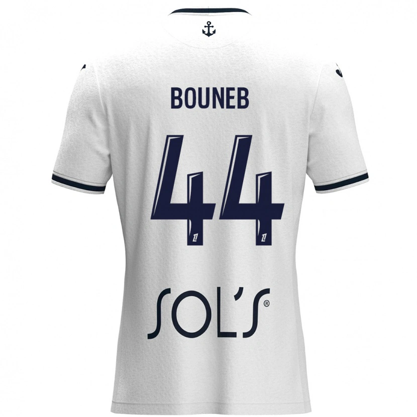 Danxen Kid Ismaïl Bouneb #44 White Dark Blue Away Jersey 2024/25 T-Shirt