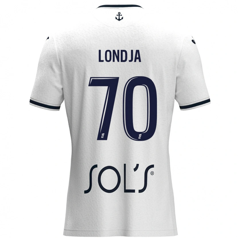 Danxen Kid Ruben Londja #70 White Dark Blue Away Jersey 2024/25 T-Shirt