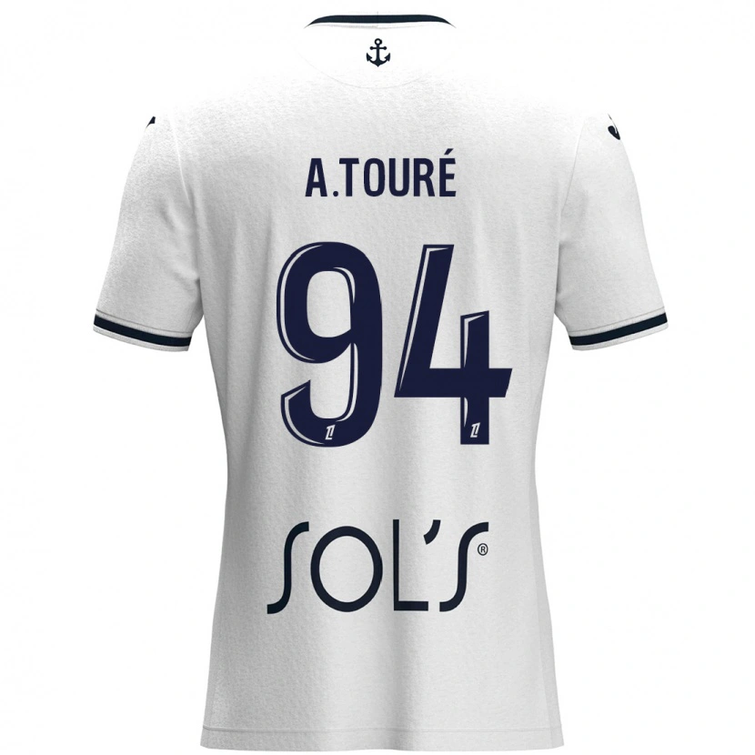 Danxen Kid Abdoulaye Touré #94 White Dark Blue Away Jersey 2024/25 T-Shirt