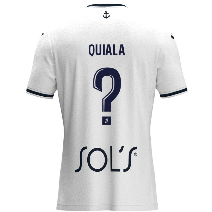 Danxen Kid Dinode Quiala #0 White Dark Blue Away Jersey 2024/25 T-Shirt