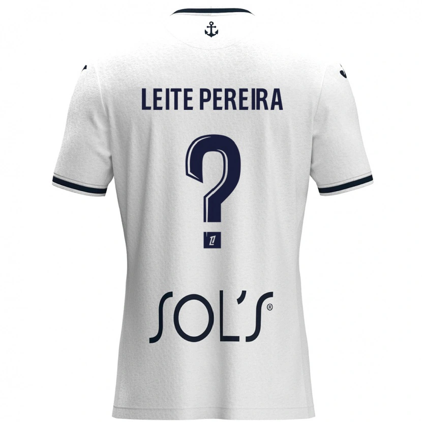 Danxen Kid Matéo Leite Pereira #0 White Dark Blue Away Jersey 2024/25 T-Shirt