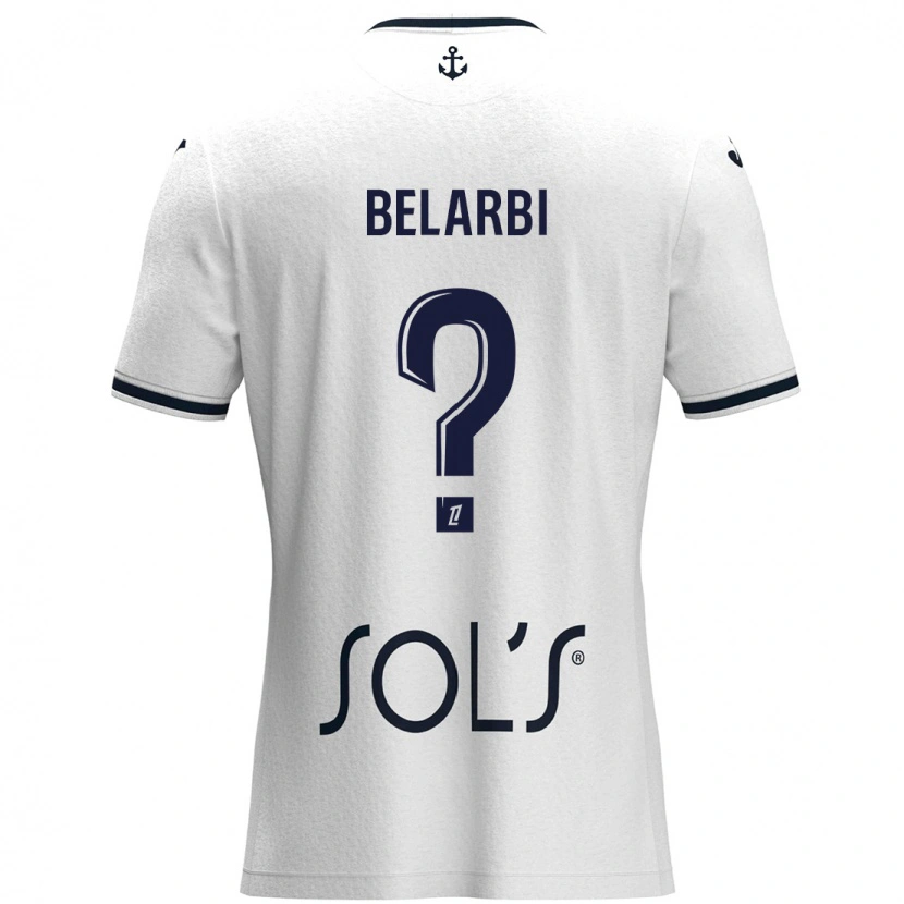 Danxen Kid Sohaib Belarbi #0 White Dark Blue Away Jersey 2024/25 T-Shirt