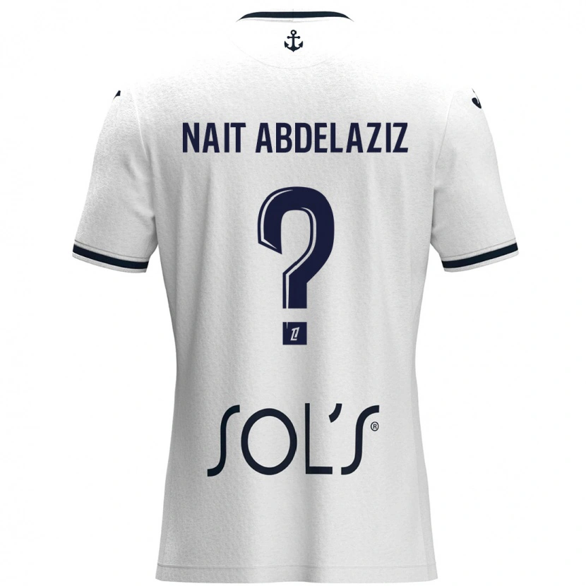 Danxen Kid Elias Naït Abdelaziz #0 White Dark Blue Away Jersey 2024/25 T-Shirt