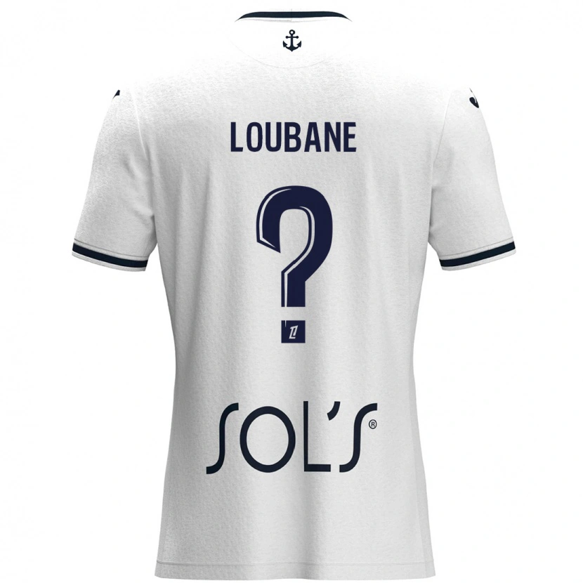 Danxen Kid Yassine Loubane #0 White Dark Blue Away Jersey 2024/25 T-Shirt