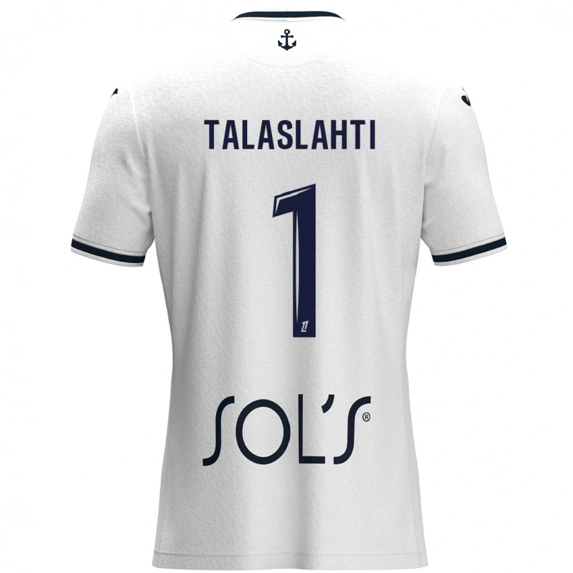 Danxen Kid Katriina Talaslahti #1 White Dark Blue Away Jersey 2024/25 T-Shirt