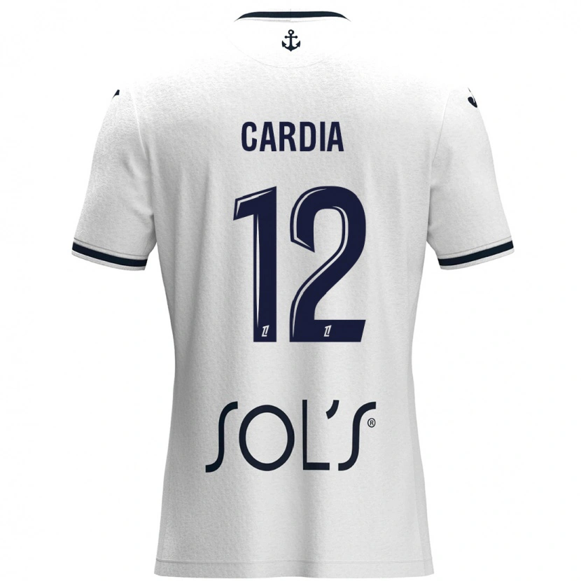 Danxen Kid Mickaëla Cardia #12 White Dark Blue Away Jersey 2024/25 T-Shirt