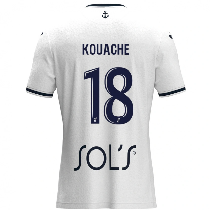 Danxen Kid Éva Kouache #18 White Dark Blue Away Jersey 2024/25 T-Shirt